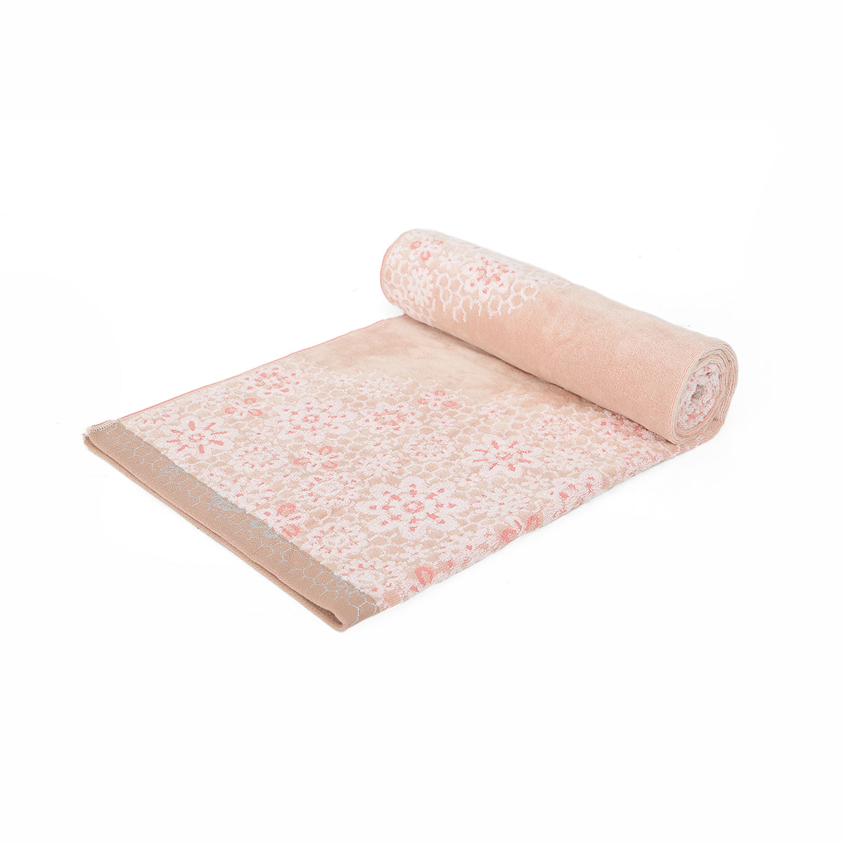 Crochet Bath Towel Beige INVHOME